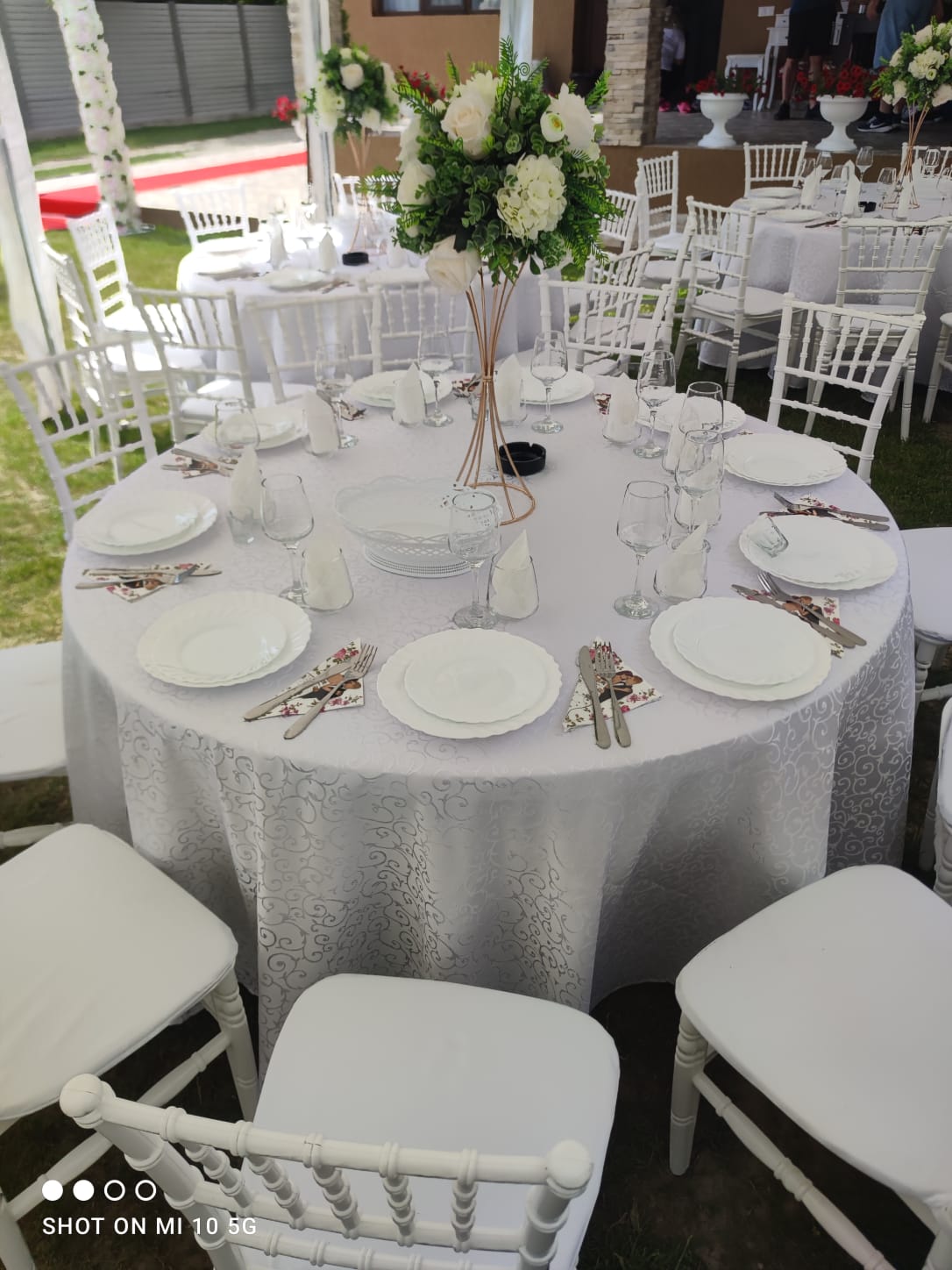 Față de masă evenimente – rotunda alba